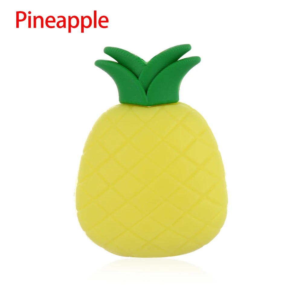 1PC New Cute Cartoon Fruit Cable Bite Phone Charger Protector Cord Data Line Cover Lovely Cell Phone Earphone Wire Accessories - Цвет: Pineapple