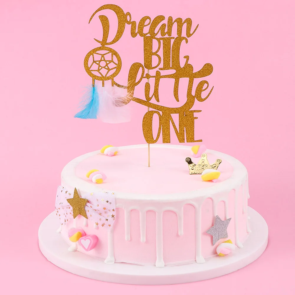 1 шт. Ловец снов перо торт Топпер мечта большой маленький один украшения Детская