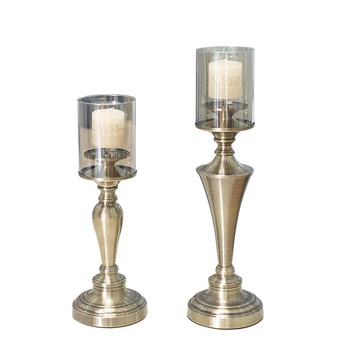 

Classical Nordic modern candle holder dining table bronze light luxury candle holder minimalist swieczniki home decor EB5ZT