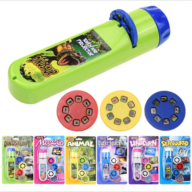 Juguete educativo de dibujos animados para niños, juguete infantil con proyector de antorcha, caleidoscopio, pasamanos, Galaxia, luz nocturna
