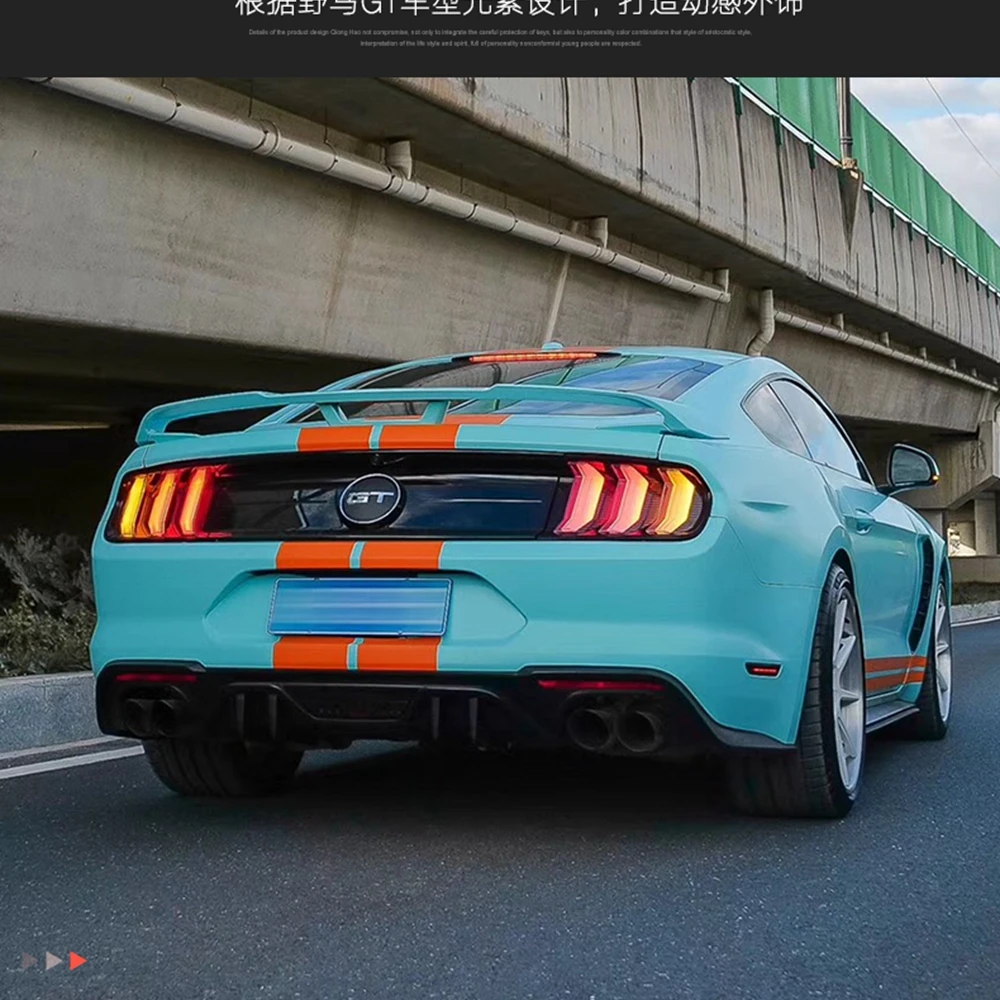 Для Ford Mustang стайлинга автомобилей углеродное волокно ABS Пластик Неокрашенный задний багажник на крыше крылом GT Спойлер