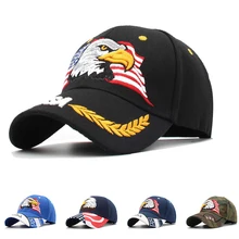 Вышивка в виде орла американский флаг Бейсбол Кепки s творчески буквы USA выступили Кепки Для женщин и Для Мужчин's Бейсбол шляпа