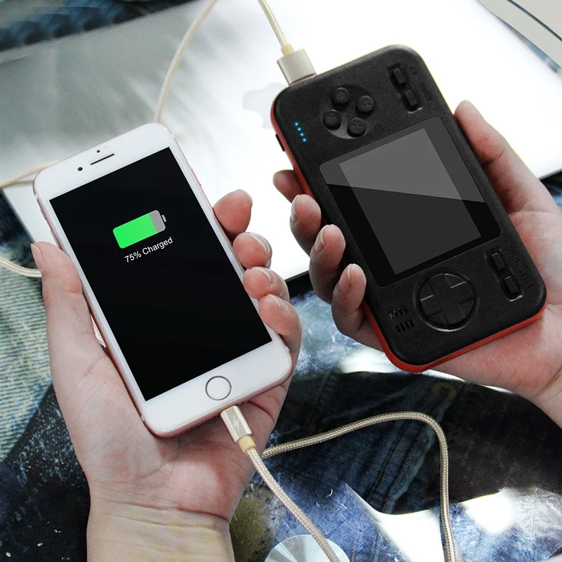 Портативная игровая консоль power Bank, игровой плеер Embutido 416 Jogos с двумя выходными usb-портами, Мобильный блок питания Carregador для всех Pho
