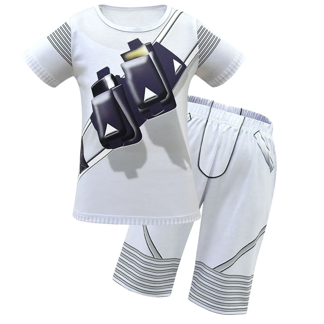 Hot selling Descendants 3 Carlos Gil clothes children's suit DJ Marshmelloed boys and girls pajamas halloween costume for kids - Цвет: 1665