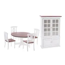 Maison de poupée Miniature en bois 3D 1:12, 6 pièces, Mini meuble de Simulation, Table, chaise, modèle bricolage enfants