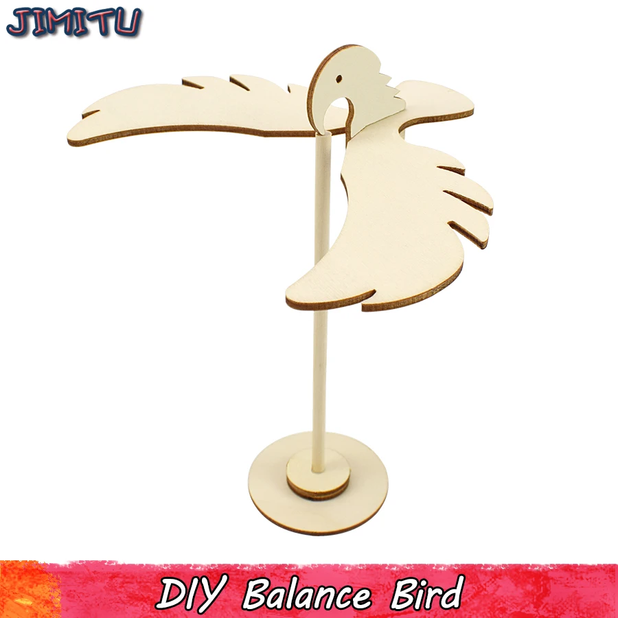 

DIY Balance Bird Magic Toy for Kids Science Toys Maintain Balance Home Office Fun Assembled Learning Physical Wooden Models Gift
