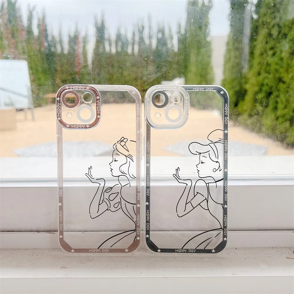 The Princess Holds An Apple Pattern Case For iphone 12 13 11 13Pro 13ProMax 7 8Plus XR XSMAX Silicone Shockproof Shell Cover | Мобильные