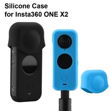 Étui en Silicone pour Insta360 ONE X2, coque souple, anti-poussière, capuchon d'objectif, couvercle d'écran, manchon de protection, accessoire pour caméra panoramique