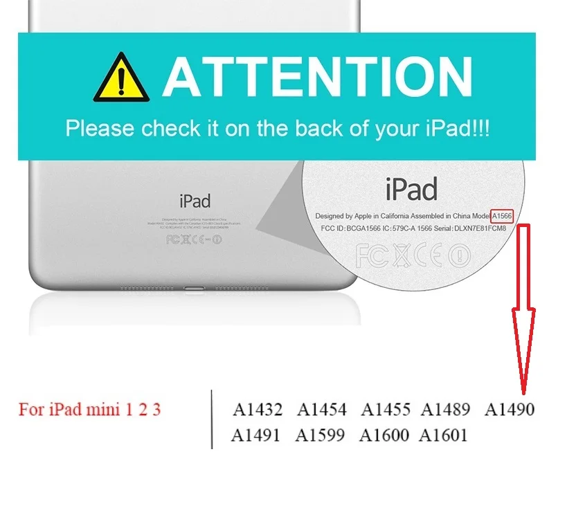 7.9'' Folio Coque Case for iPad mini 2 mini 3 A1432 A1489 A1599 iPad 1 2 3 Magnetic Smart Auto-Sleep PU Stand Cover