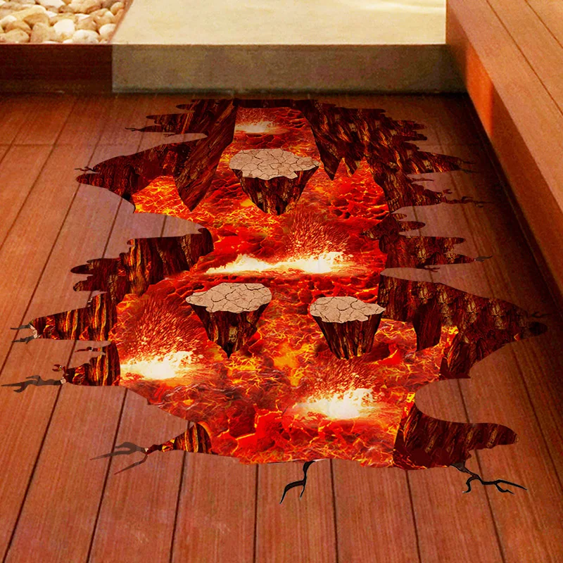 [SHIJUEHEZI] Magma 3D декоративная напольная наклейка s DIY плитка наклейка для гостиной Детская Спальня украшение дома Adesivo De Parede