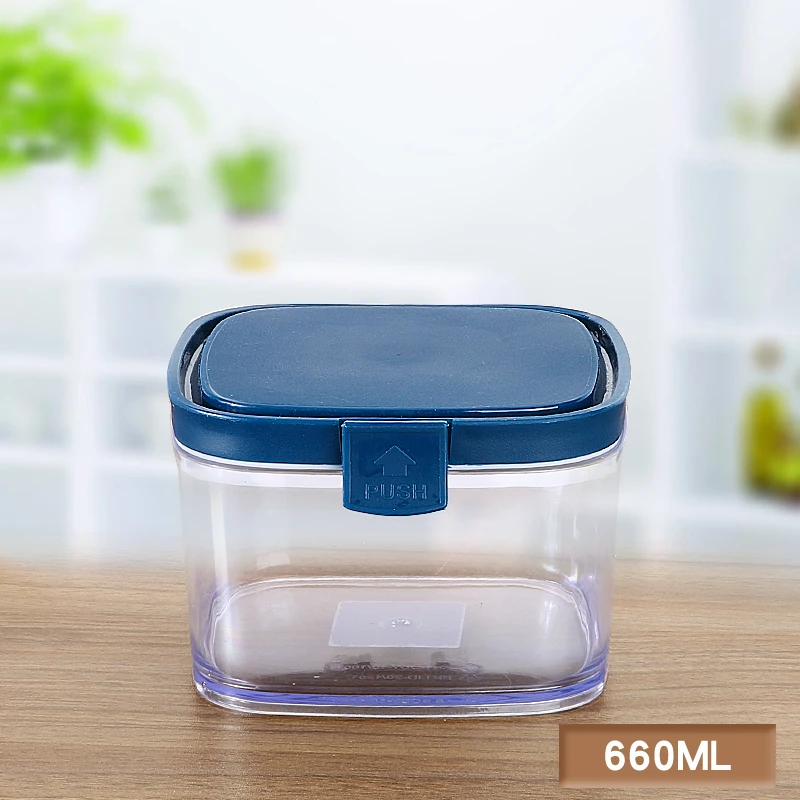 1Pcs Sealed moisture-proof kitchen storage tank plastic transparent tea cans milk powder snacks pasta biscuits home storage tank - Цвет: as the picture shows