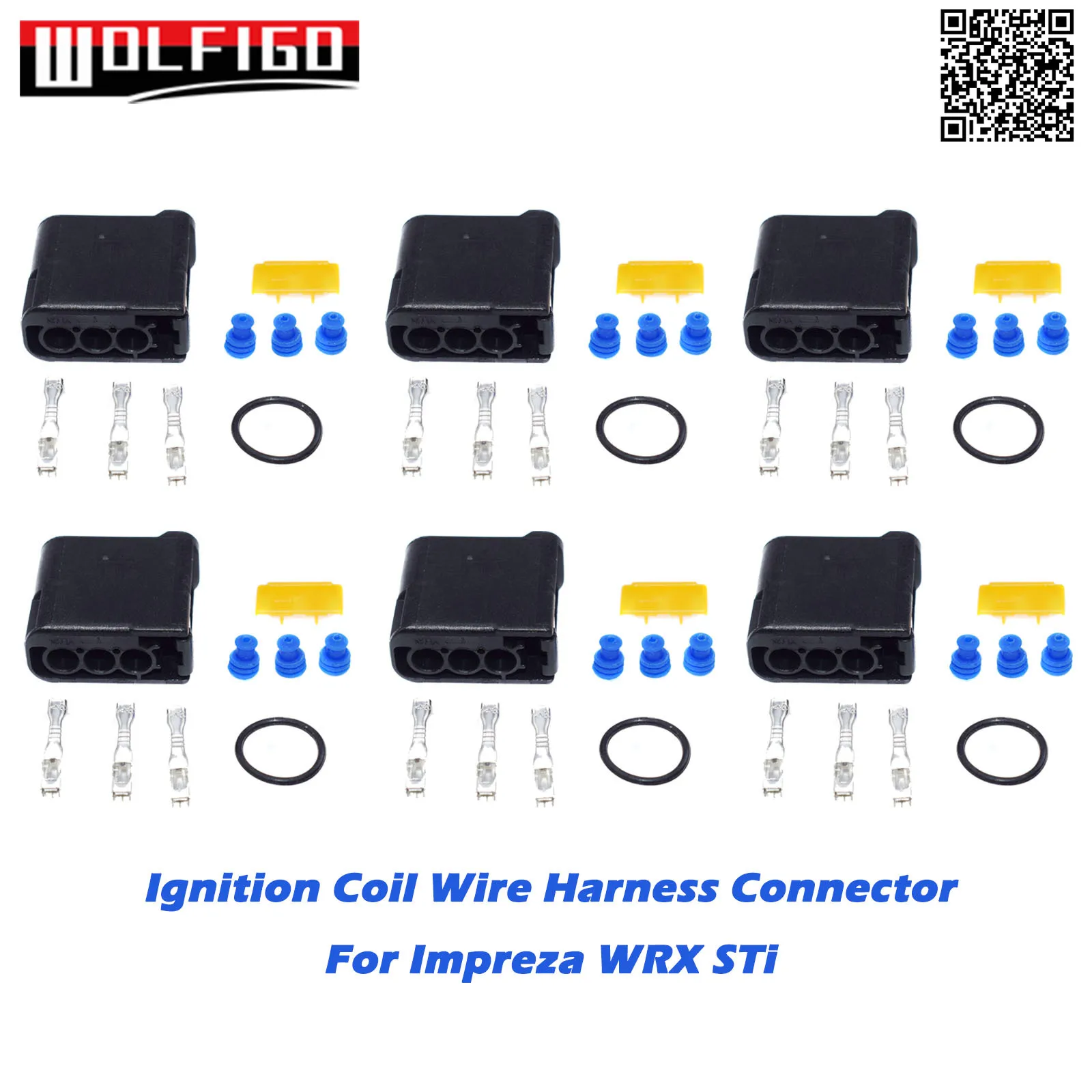 New For Impreza WRX STi Subaru 3 pin Ignition Coil Harness Plug Auto Harness Connector Terminal Plug Kit FW-090-3COP