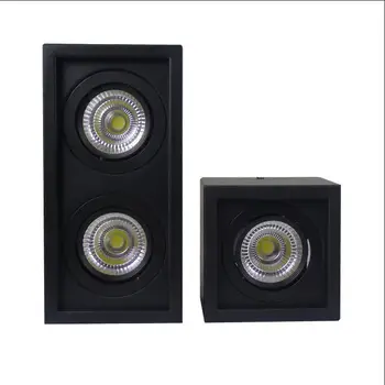 

6pcs COB LED Downlights 10W 20W Surface Mounted dimmable LED Ceiling Lamps Spot Light square Rotation LED Downlights AC85-265V