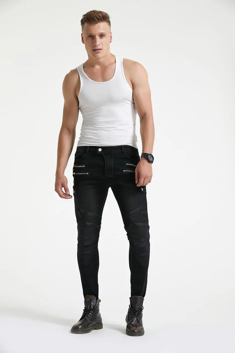 Green Motorcycle Pants Men Motocross Racing Trousers Cargo Jeans Touring Riding Pantalon Moto Pants Motorcycle Equipment Pants