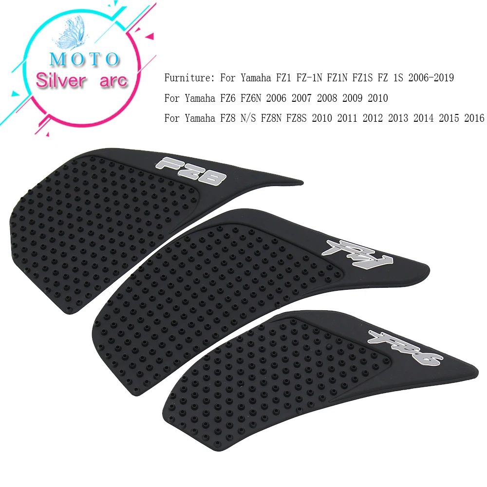 

For Yamaha FZ1 FZ-1N FZ1N FZ1S FZ 1S 06-16 2017 2018 2019 FZ6 FZ6N 06-10 FZ8 N/S FZ8N 10-16 FZ1 Anti slip Tank Pad Stickers
