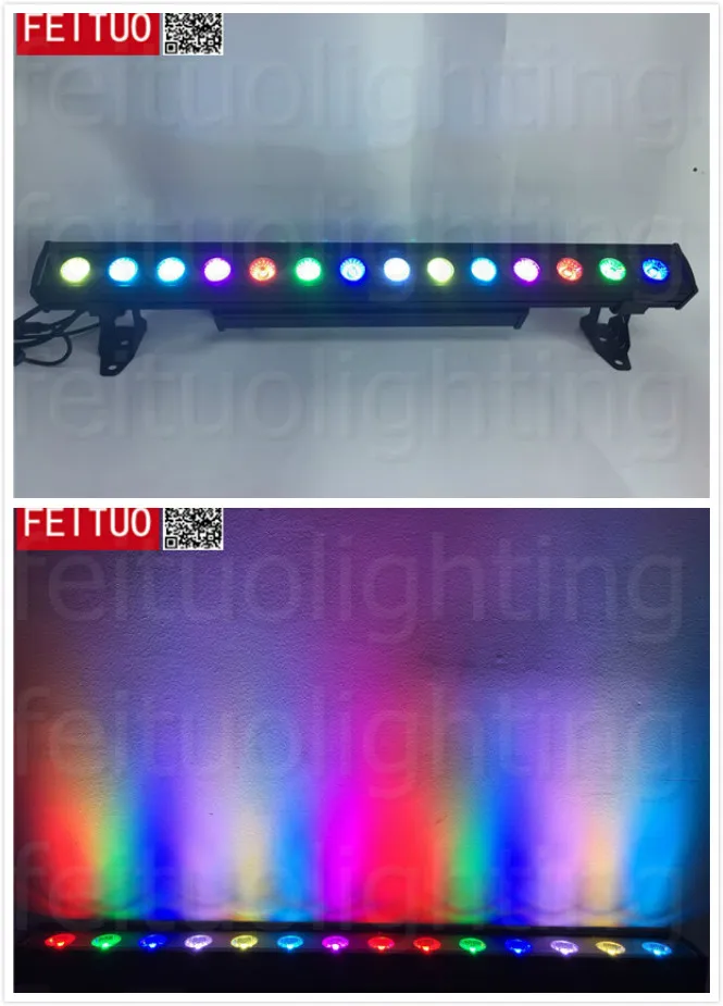 E-4pcs-12pcs+ чехол с точечным управлением 14x30 Вт rgb 3 в 1 Светодиодная омывающая лампа Настенный светильник уличный ip65 светодиодный stirp сценический светильник