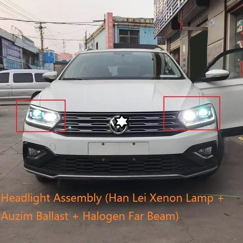 Number 6 Авто наружная сборка Cob Assessoires боковой указатель поворота Led Drl автомобильное освещение фары Задние фары 16 17 18 для Volkswagen Bora - Цвет: Number 6
