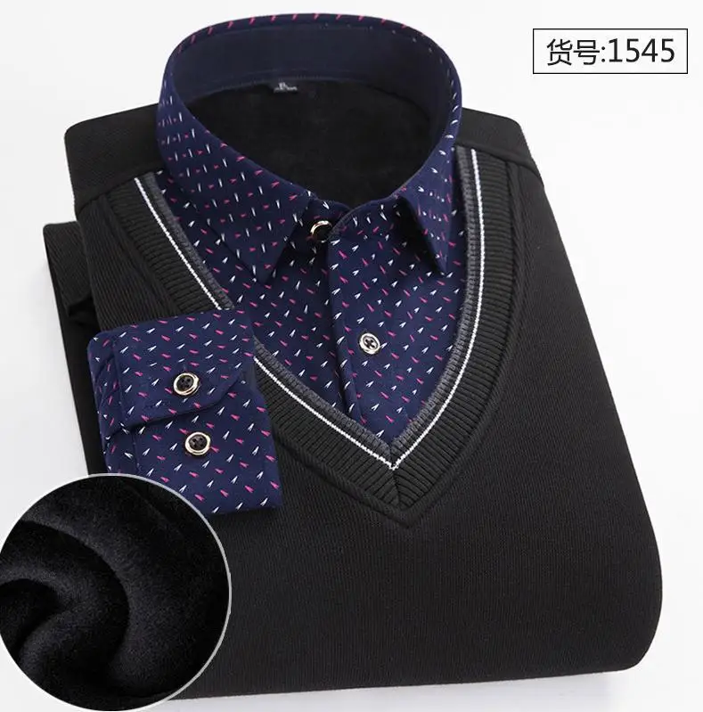 

Cool Warmth Middle-aged Brushed And Thick Daddy Clothes Warm Shirt Large Size Men'S Wear Grandpa