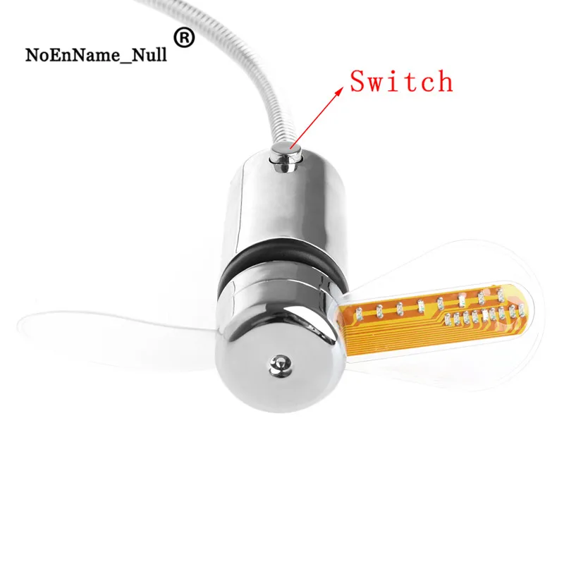 USB светодиодный гаджет гибкий 40 см с питанием от USB Охлаждающий СВЕТОДИОДНЫЙ Мигающий Дисплей времени функция вентилятор часов