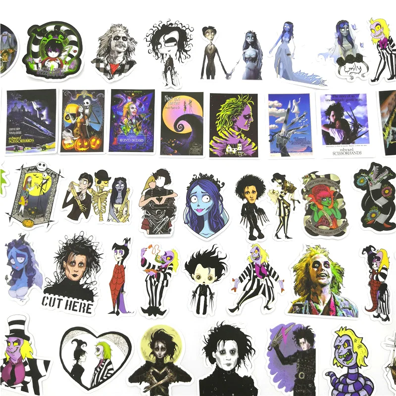 50 шт. Tim Burton граффити наклейка s для скрапбукинга сноуборд холодильник ноутбук телефон багажные сумки аксессуары Водонепроницаемая наклейка