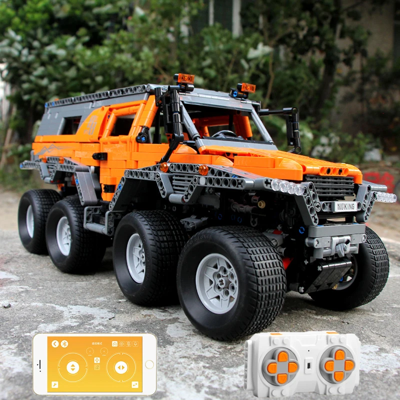

DHL Technic Series Off-road Vehicle Bricks Remote Control RC Car Avtoros Shaman 8x8 Siberia Building Blocks set legoingly Toys
