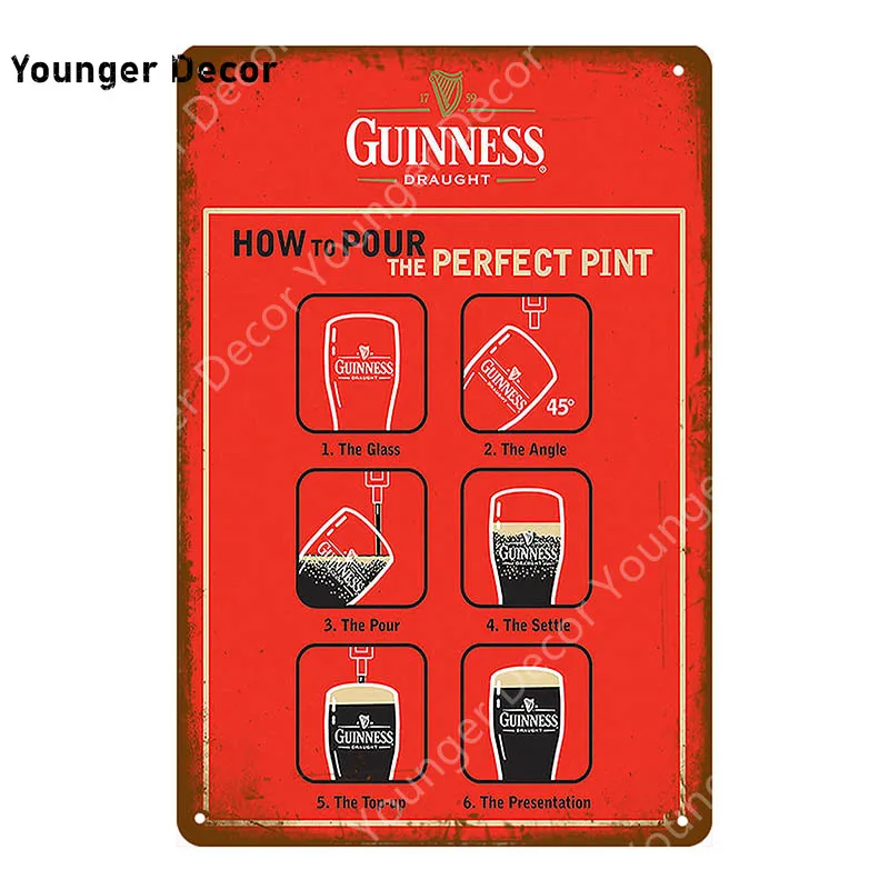 Guinness хороший для вас металлический плакат оловянные знаки винтажный Настенный декор для бара паба клуба человек пещера декоративная пластина YI-123