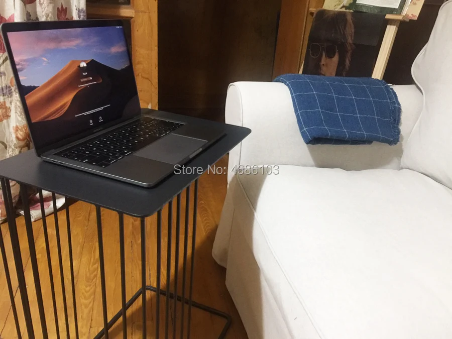  Luxury gold Creative wrought iron coffee table modern minimalist small table bedroom bedside table 