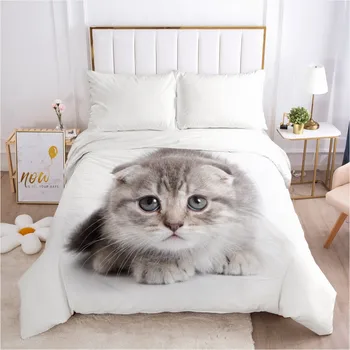 

3D Comforter Case Custom Pet Cat Duvet Covers Quilt Cover Bed Linen Bedding Sets Quilt Covers Queen Full Twin Size Home Textile
