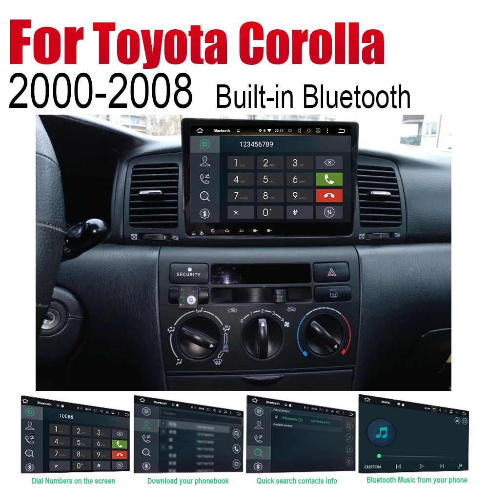 ZaiXi Авто плеер gps навигация для Toyota Corolla 2000~ 2008 автомобильное мультимедиа андроид экран системы радио стерео