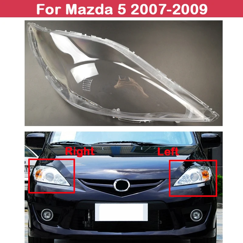 

Car front headlight Shell Masks Transparent Lampshades Lens Cover For Mazda 5 2007 2008 2009