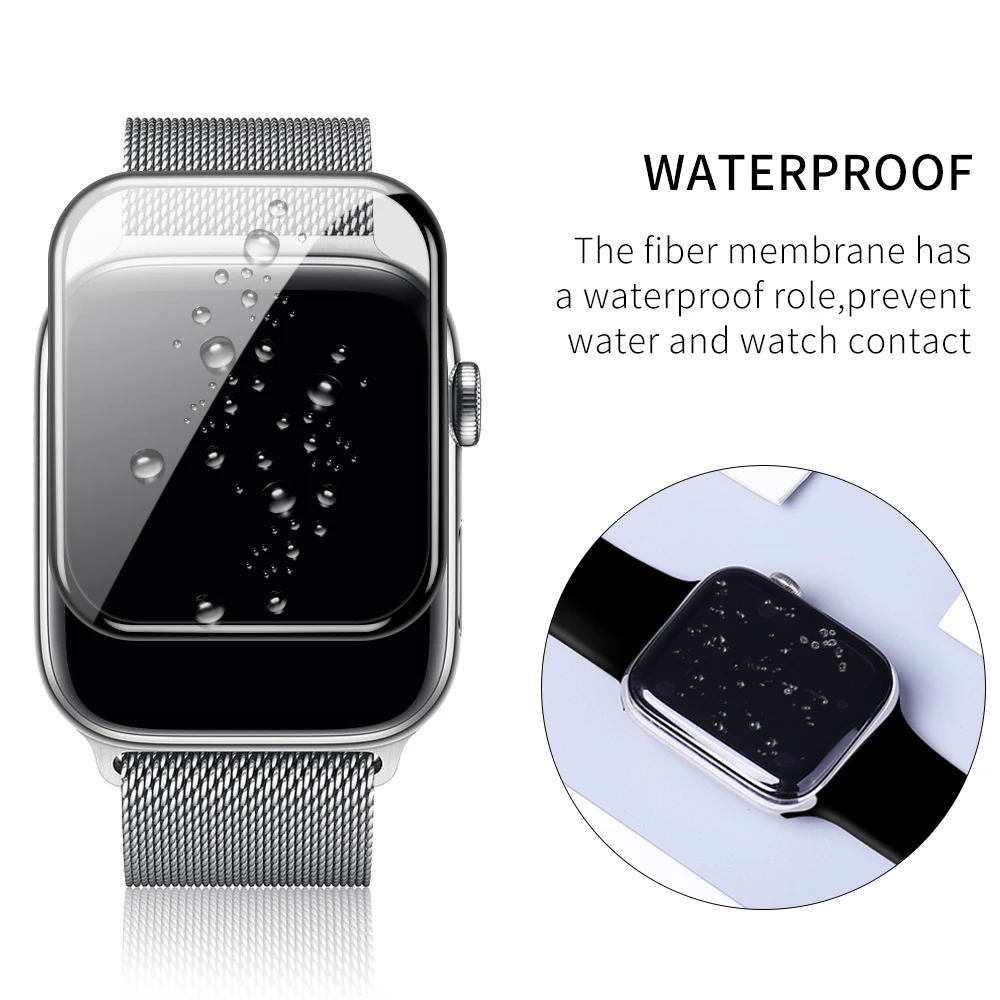 Миланская петля для Apple watch 42 мм 38 40 44 браслет ремешок + Защитная пленка магнитная
