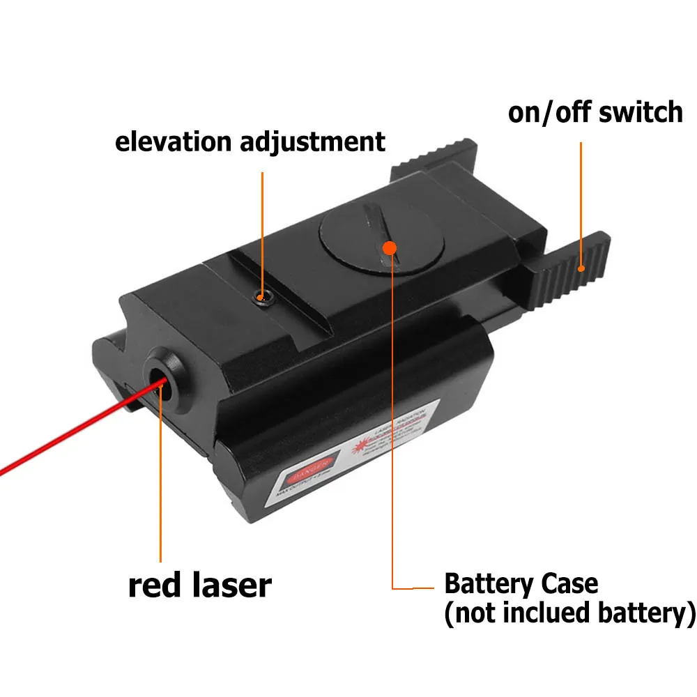 Tactical Red Dot Sight with 20mm Rail Pistol Weaver Airsoft Shockproof Rifle Red Laser Scope Hunting Handgun Glock Laser-3