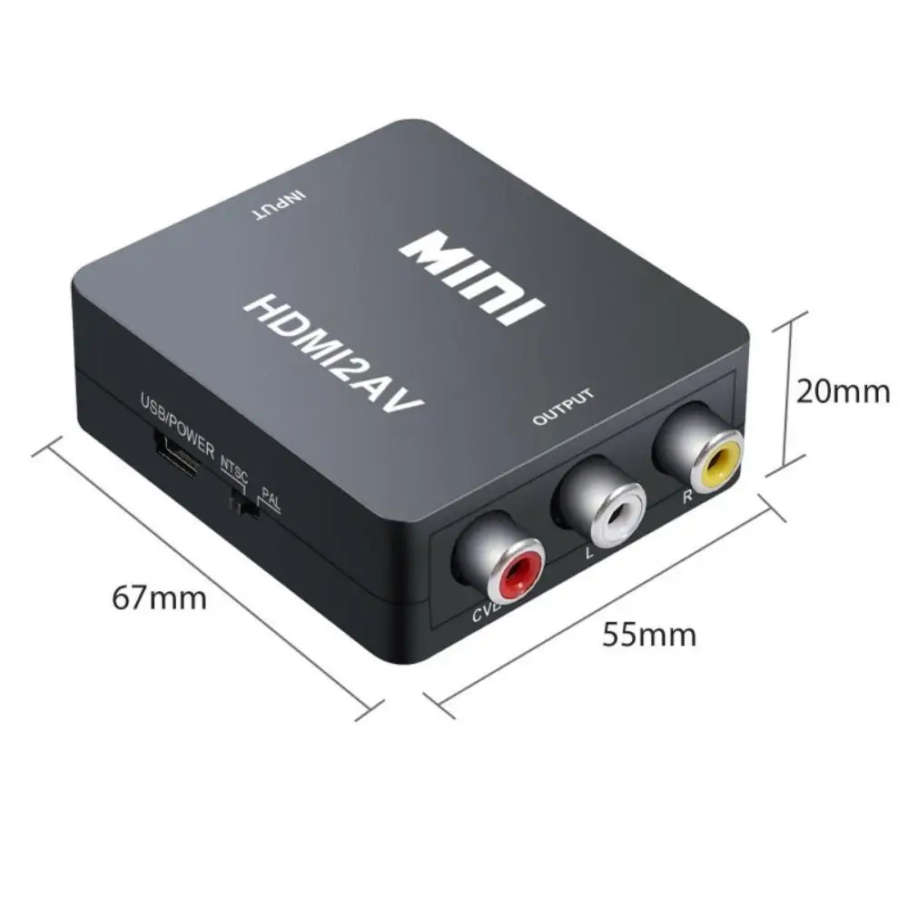 Мини HD видео конвертер HDMI в RCA AV/CVSB L/R 1080P HDMI2AV адаптер HDTV