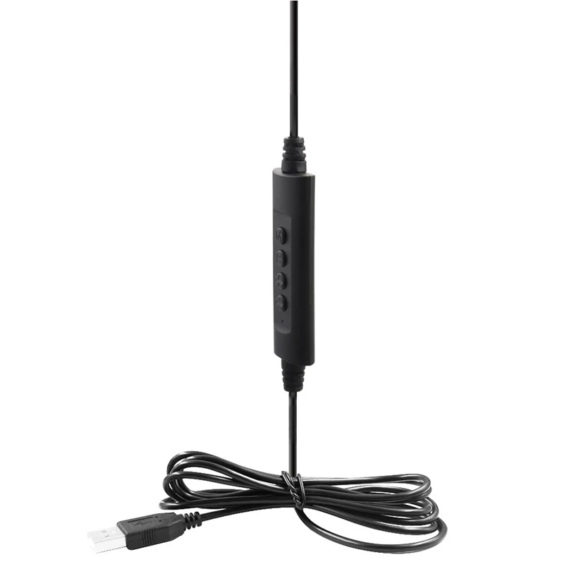 USB Call Center Headset with Noise Cancelling Mic Monaural Headphone for PC Home Office Phone Service Plug and Play