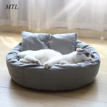 

MTL pet bed for cats round warm soft cat home house for small dog kat bed soft egg tart cat nest puppy kennel