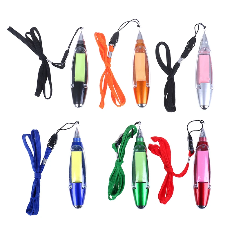 Multifunction Ballpoint Pen Creative Cute Kawaii Plastic Novetly Light Ballpen with Memo Pad for Kids Gift Korean Stationery