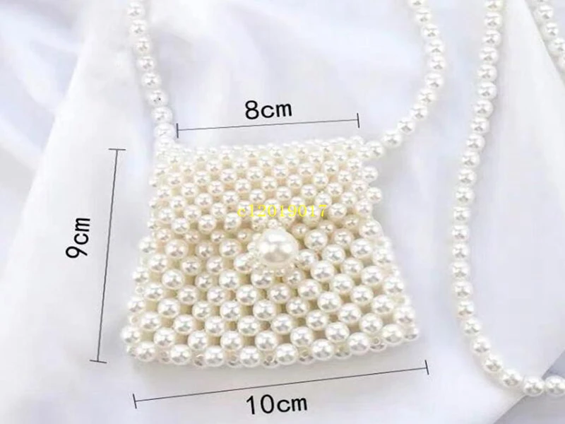 Retro Handmade Pearl Messenger Bag Mini Designer Handbag Shoulder Bag Girls Lady Kids Elegant Ins Coin Purses