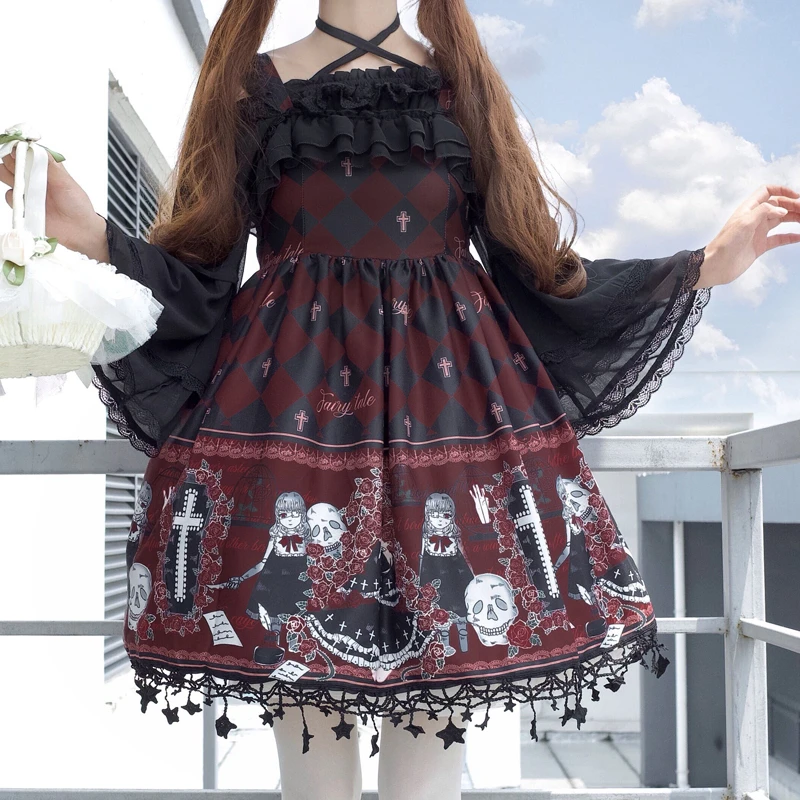Gothic Lolita Kleidung Dark Loli Mädchen Schwarz Lolita Bluse JSK Kleid  Europäischen Kleidung Viktorianischen Halloween Cosplay Kostüm  BL4339|Lolita Dresses| - AliExpress