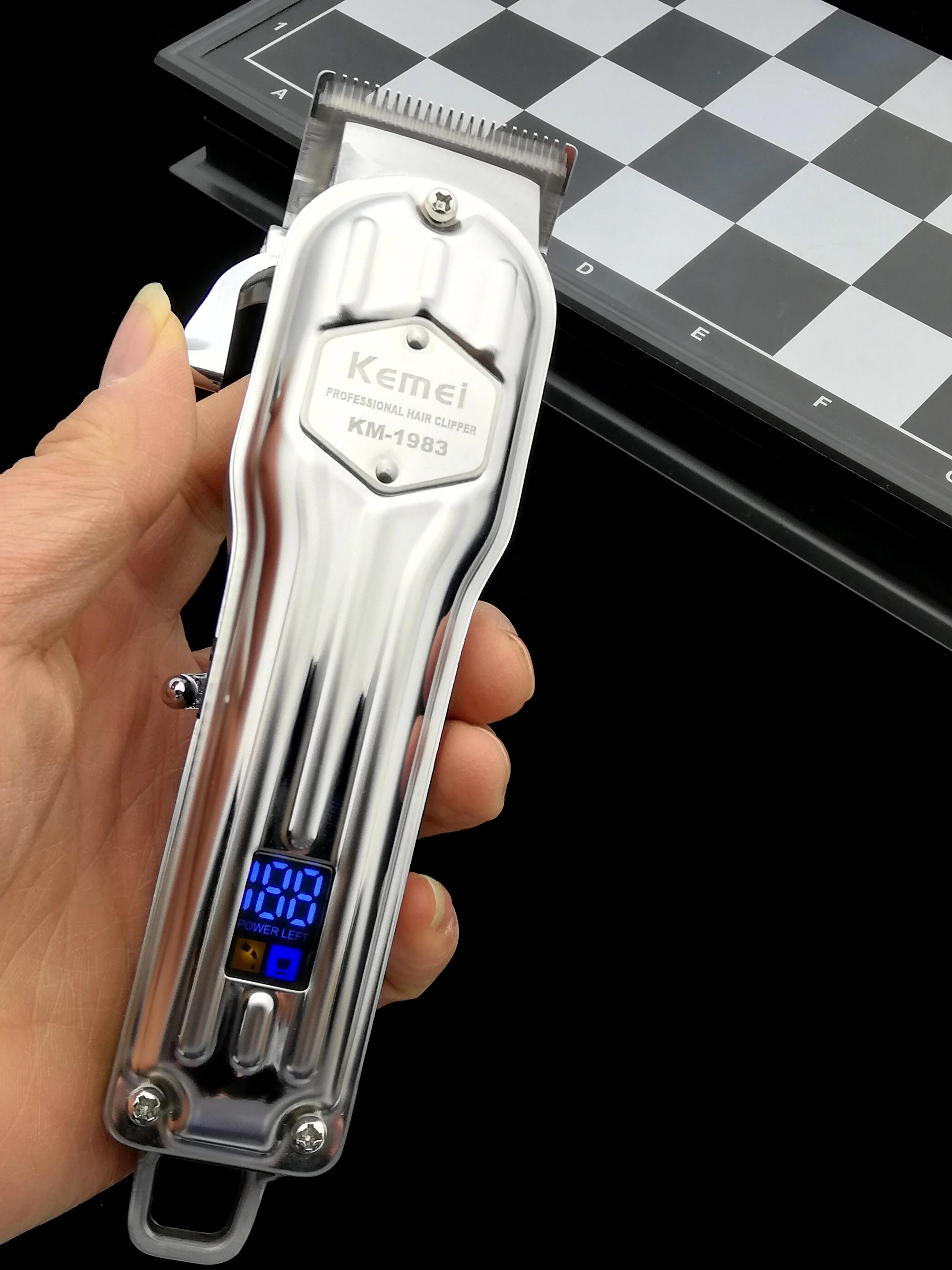 Kemei Professional все Металлическая машинка для стрижки волос Для мужчин, электрическая машинка для стрижки волос, увядает волосы резак стрижка машина Парикмахерская KM-1976 KM-1977