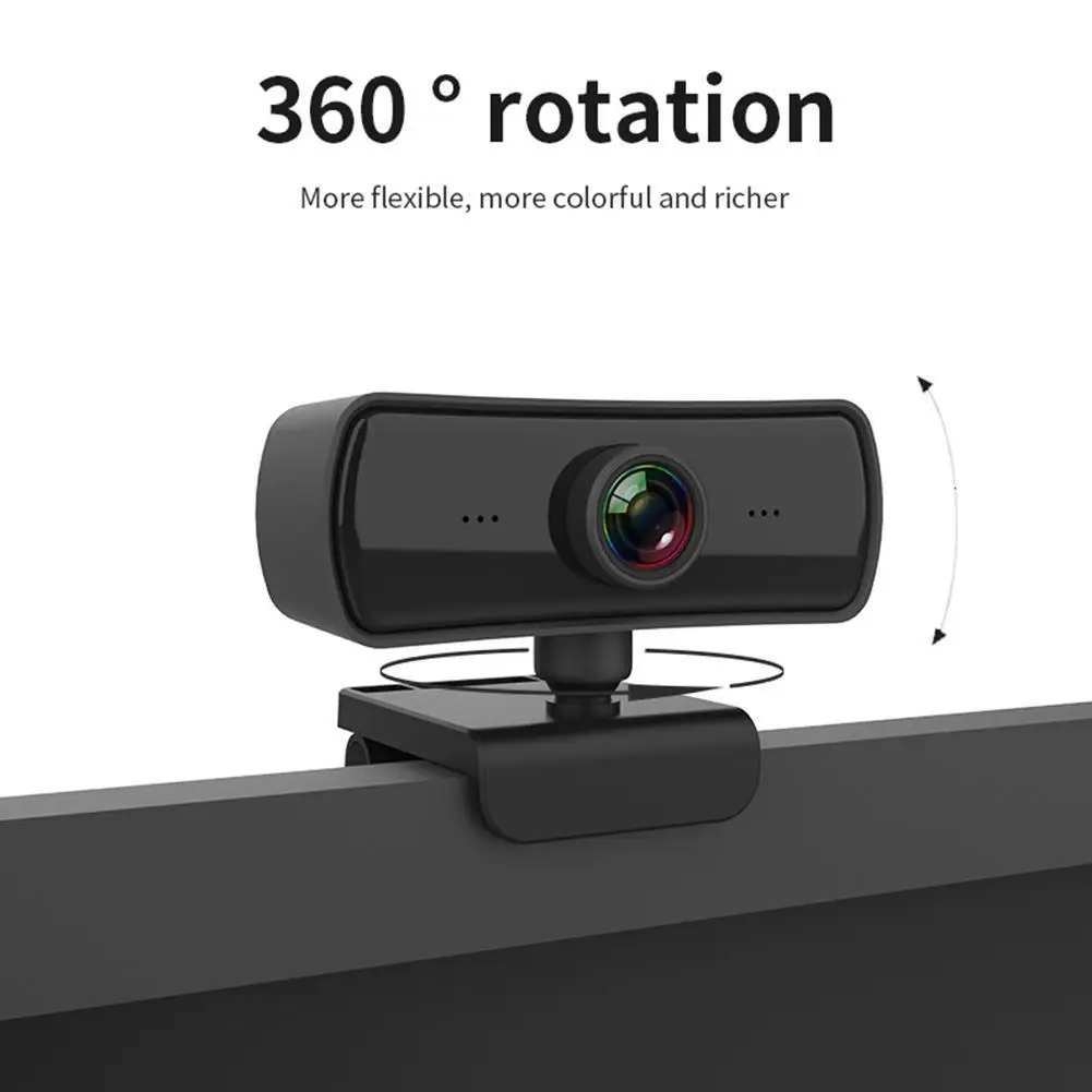 

1080P Webcam HD Computer PC WebCamera with Microphone Cameras Broadcast Video For Live Rotatable Conference Work Calling C6V0