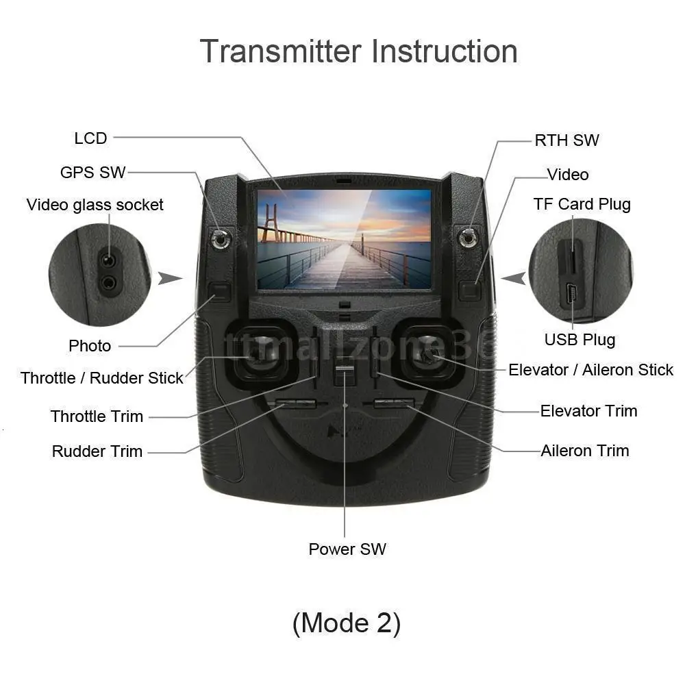 Квадрокоптер Hubsan X4 H501S бесщеточный с видом от первого лица Дрон только корпус