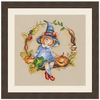 

Pretty little witch patterns Counted Cross Stitch 11CT 14CT DIY Chinese Cross Stitch Kits Embroidery Needlework Sets
