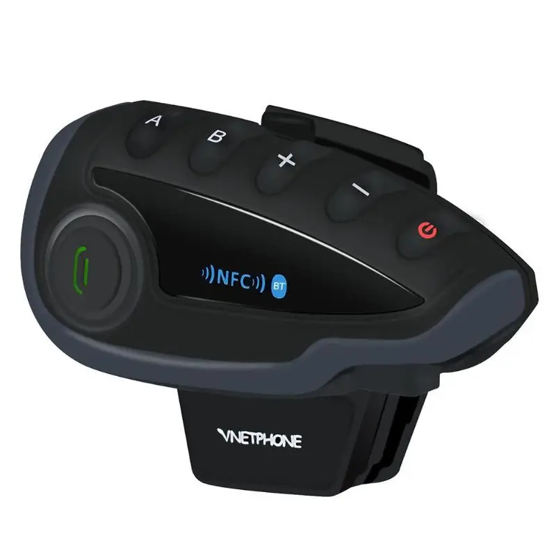 

V8 Motorcycle Helmet Bluetooth Headset 5 Riders BT Intercom FM Radio NFC