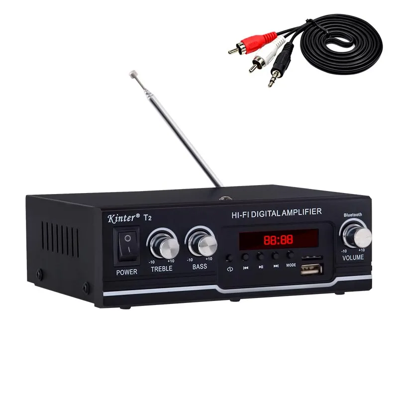DC12V  MP3-Format Bluetooth UKW-Stereo Audio Leistungsverstärker AC 220V 
