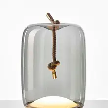 Nordic glass table lamp living room simple art study designer model room villa bedside table lamp