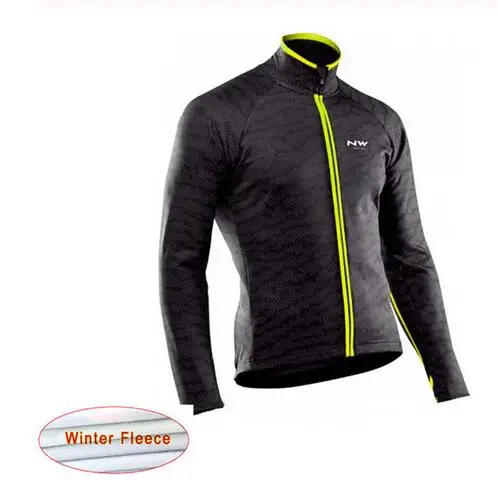 NW Pro team Men Cycling Jackets Winter Thermal Fleece Jersey Bicycle Cycling Warm MTB Bike Clothing Jacket Multiple choices - Цвет: 12