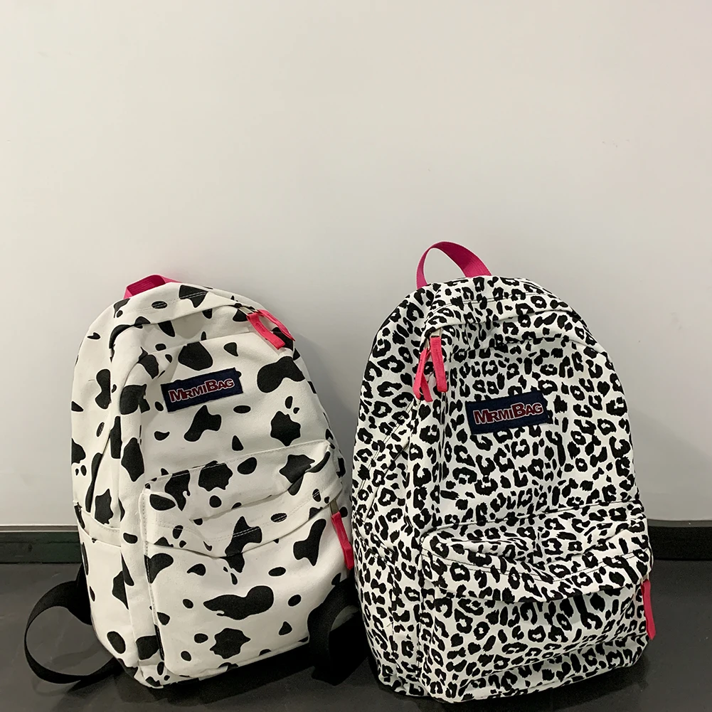 New Women Backpack Zebra Cow Pattern 