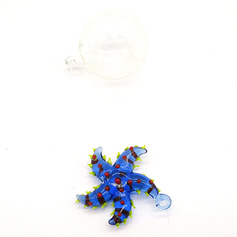 AquariumFloatingGlassBubbleStarfishMiniatureFigurinesMicroFish