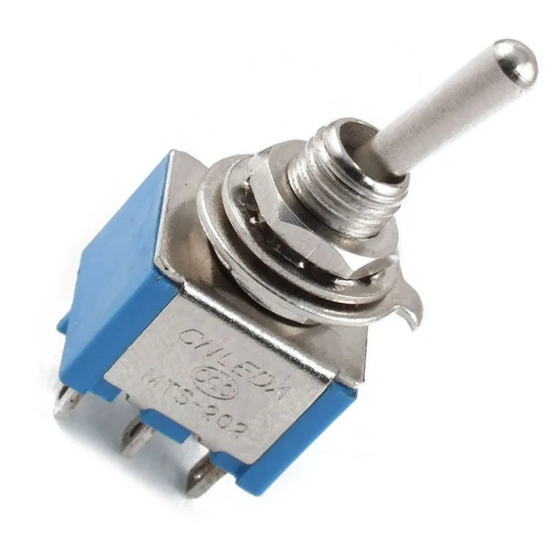 AC 3A/250V 6A/125V 6 Pin DPDT ВКЛ/вкл 2 положения Мини тумблер синий