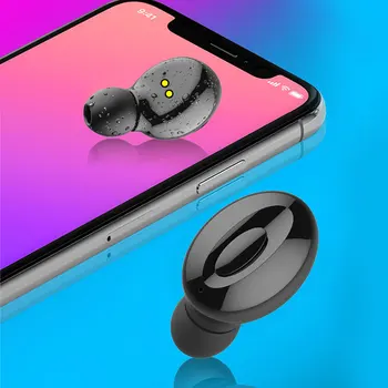 

XG15 Bluetooth 5.0 Unilateral USB Magnetic Rechargeable headset Blue Flood Solution